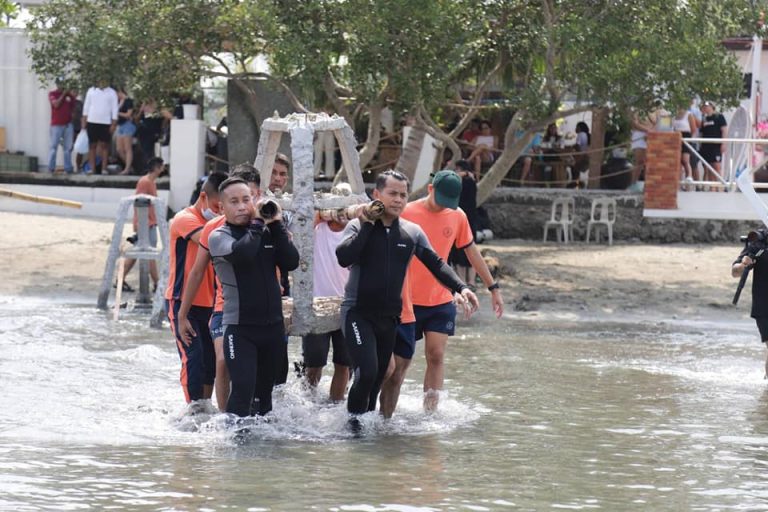 PCG-MEPCOM installs artificial reefs in Calatagan, Batangas