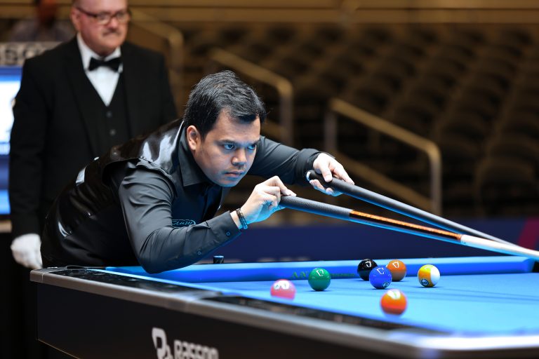 Carlo Biado of the Philippines failed to advance to the semifinals of the 2022 World Games. Biado also lows to Aloysius Yapp of Singapore in the bronze medal match, 8-11. [photo credit: The World Games official website]