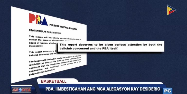 PBA to probe Blackwater’s Desiderio abuse allegation