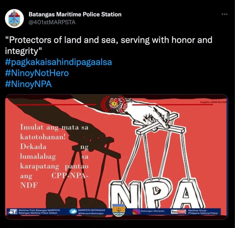PNP probing social media posts red-tagging Ninoy Aquino