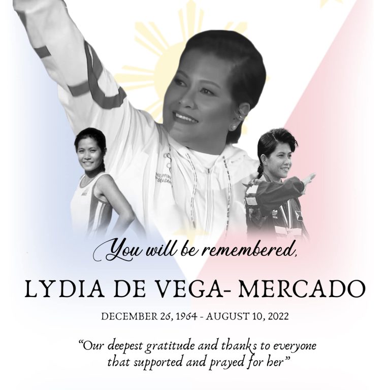 Lydia de Vega-Mercado, once considered as Asia’s fastest woman, died on Wednesday night, August 10, at the age of 57 after a four-year bout with breast cancer. (Photo: Steph Mercado de Koenigswarter)