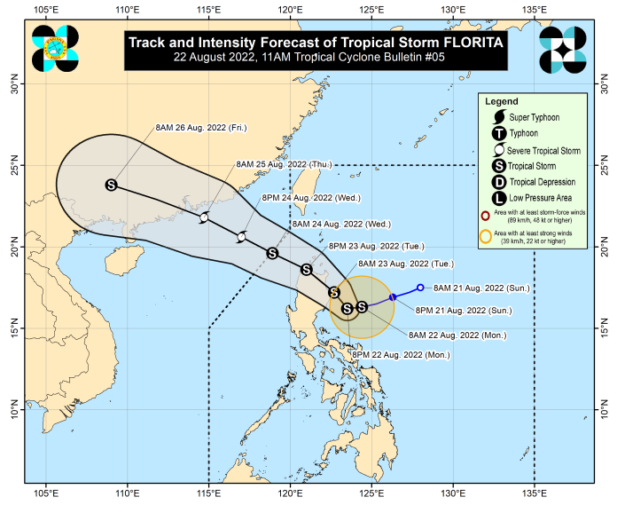 Florita now a tropical storm; Signal no. 2 up Cagayan Valley, Aurora ...