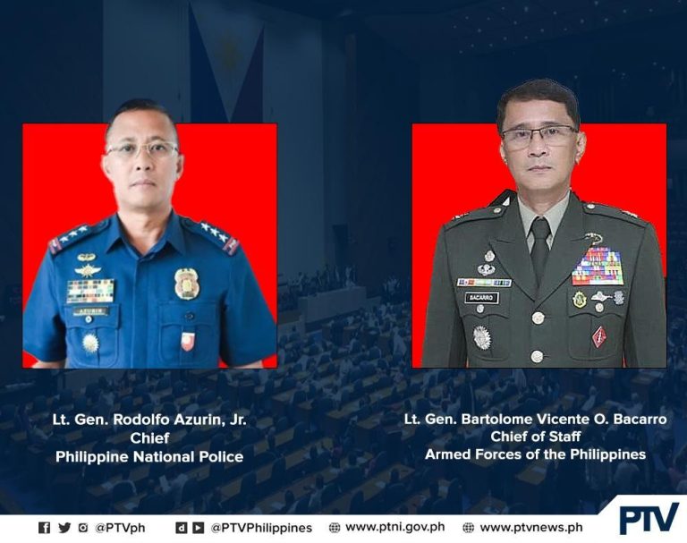 Azurin picked as new PNP Chief; Bacarro to head AFP PTV News