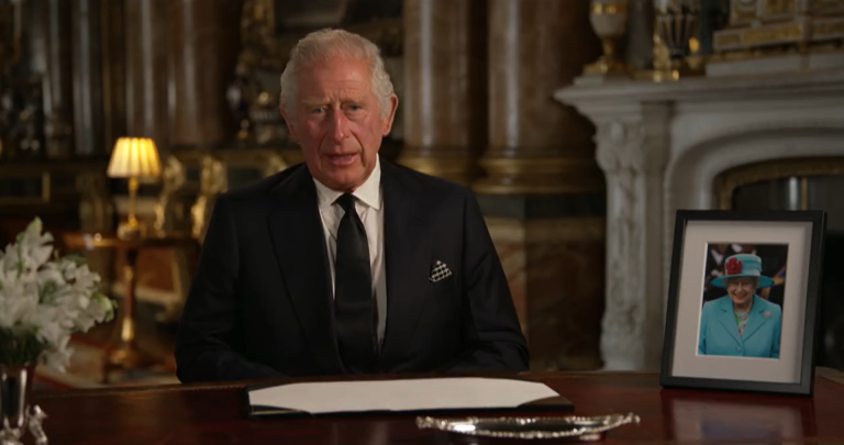King Charles III pays tribute to late Queen