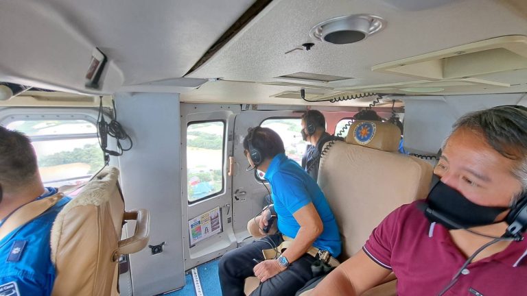 PBBM conducts aerial survey over Paeng-hit areas; distributes aid