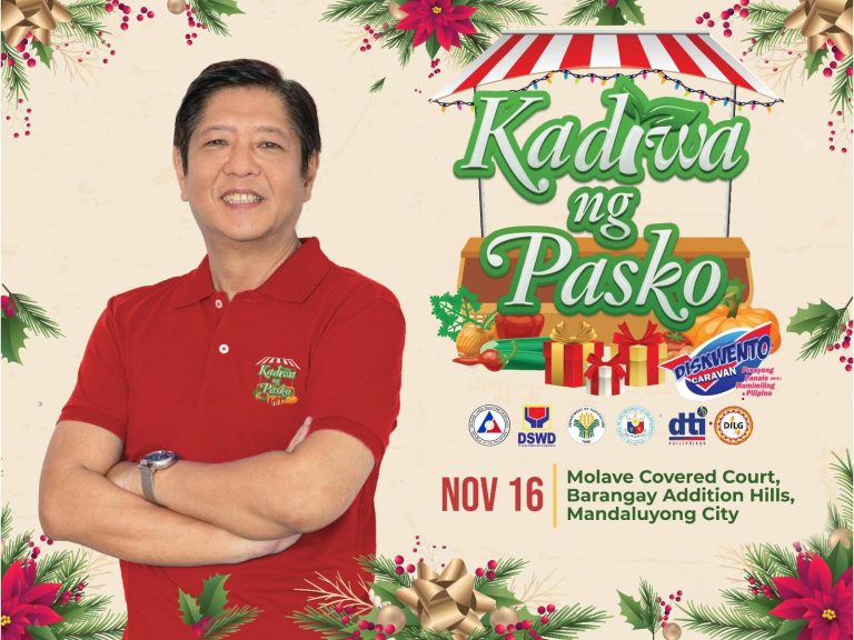 PBBM to lead nationwide launch of ‘Kadiwa ng Pasko’ project