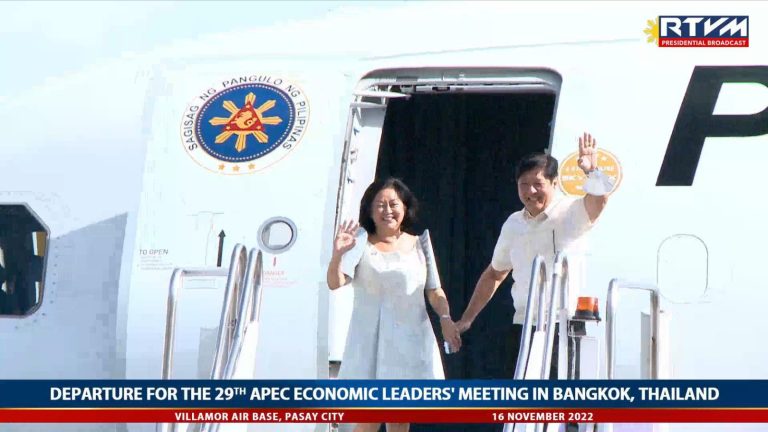 Pres. Marcos leaves for Thailand for APEC Summit