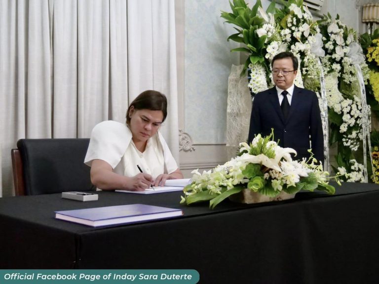VP Sara honors late China president Jiang Zemin’s legacy