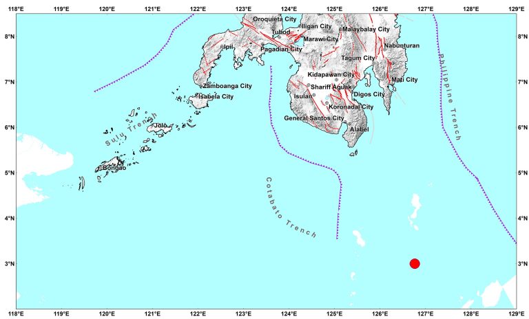 5.9-magnitude quake strikes Davao Occidental town