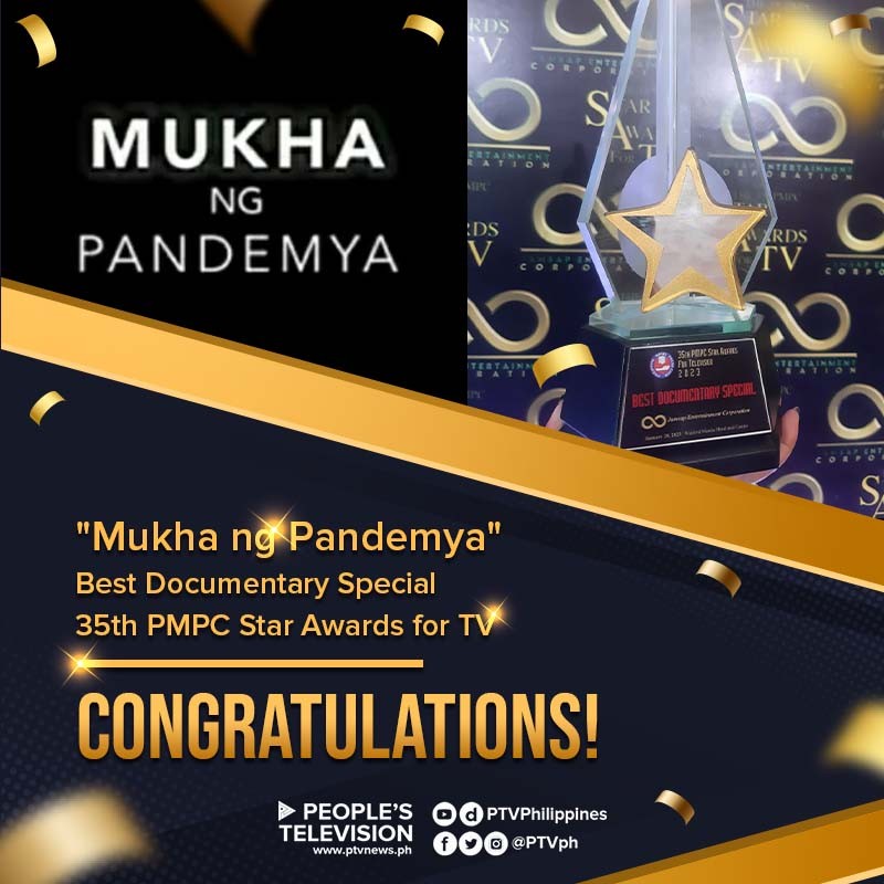 PTV documentary ‘Mukha ng Pandemya’ wins at PMPC Star Awards for TV