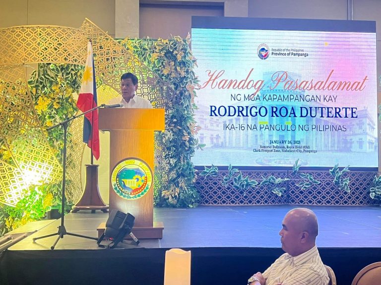 Ex-Pres. Duterte now Pampanga’s ‘adopted son’