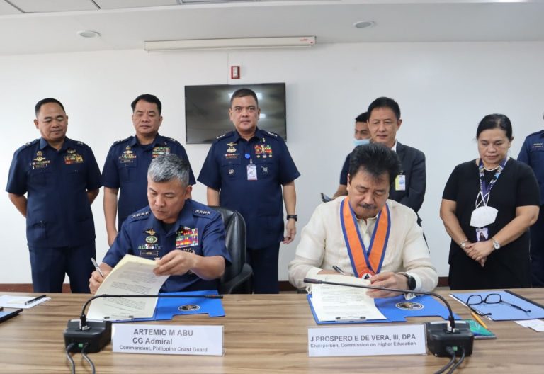 PCG-CHED deal on shipboard training monitoring signed