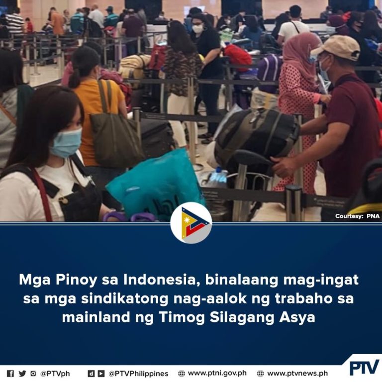 Pinoys in Indonesia warned vs. illegal recruitment in mainland Southeast Asia