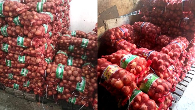 P135-M smuggled onion, garlic recovered