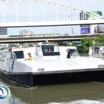 One of the units of the Pasig River Ferry Service’s fleet which travels across 13 stations from Pasig to Manila and vice versa. (Photo courtesy of MMDA Pasig River Ferry Service/Facebook)