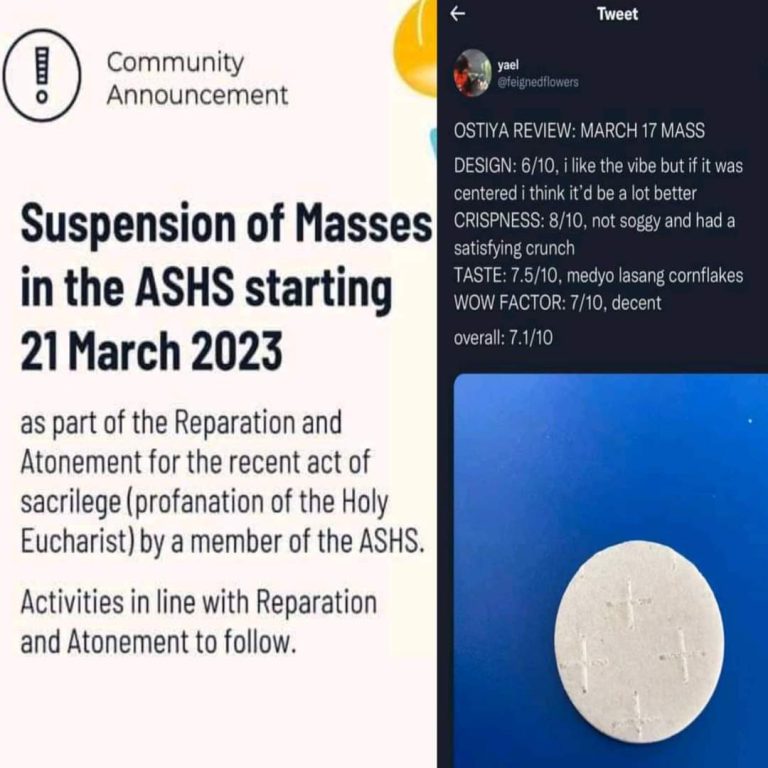 Ateneo suspends masses after students steals ‘ostiya’