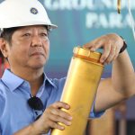 President Ferdinand R. Marcos Jr. leads the groundbreaking ceremony of the Pambansang Pabahay Para sa Pilipino Housing program in Pulilan, Bulacan on Wednesday (April 19, 2023). This is the sixth 4PH project that broke ground in Bulacan today. Located at Mom’s Ville Homeowners Association, the project will be initially composed of eight 10-story residential buildings with 1,920 housing units. (REY BANIQUET/PNA)