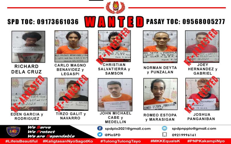 5 out of 10 Pasay detention facility escapees rearrested