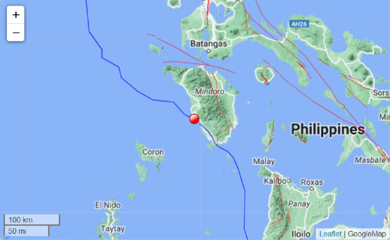Magnitude 5.5. quake jolts Occidental Mindoro town