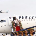 President Ferdinand R. Marcos Jr. returns to the Philippines after a successful participation to the 42nd Association of Southeast Asian Nations (ASEAN) Summit in Labuan Bajo, Indonesia from 10-11 May 2023 at Villamor Air Base Pasay City on May 11, 2023. (PNA Photo Alfred Frias)