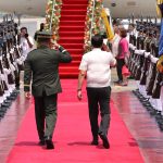 President Ferdinand R. Marcos Jr. at the Villamor Airbase before he leaves for Labuan Bajo, Indonesia on Tuesday, May 9, 2023, for the 42nd ASEAN Summit and Related Summits. (PNA photo by Rey Baniquet)