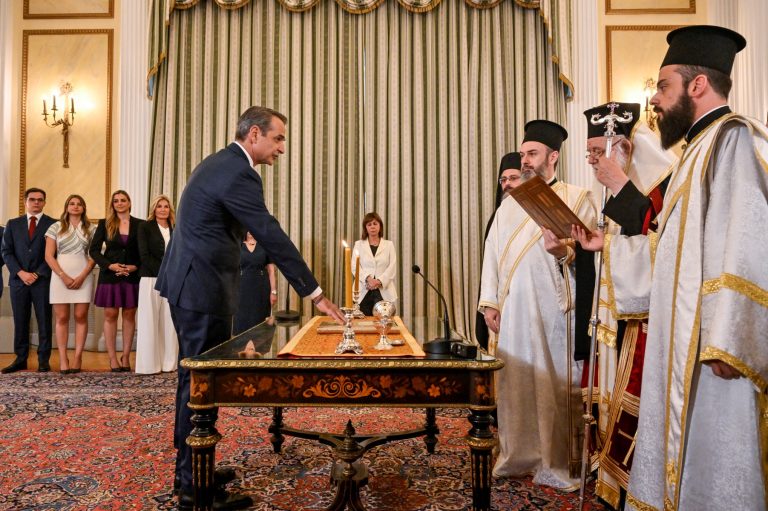 Kyriakos Mitsotakis sworn in for second term as Greece’s PM