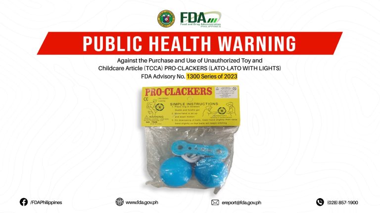 FDA warns public vs unauthorized lato-lato