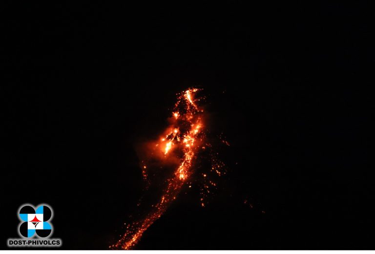 309 rockfall events, 7 quakes recorded in Mayon