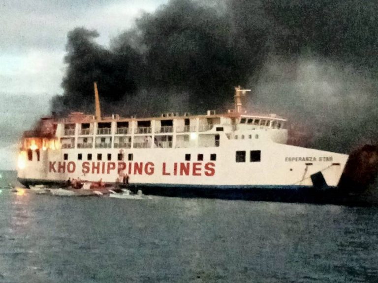 Passenger-cargo ship catches fire in Bohol waters