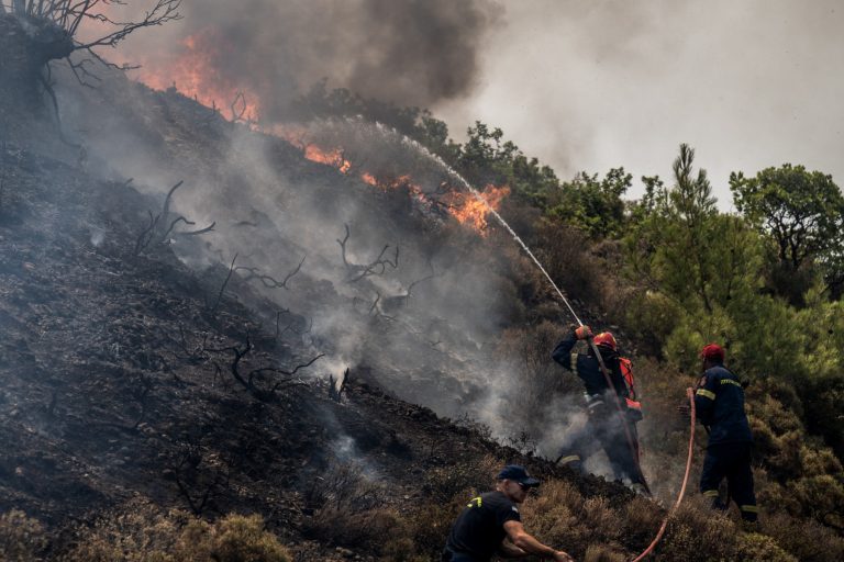 Fires prompt evacuation orders near two central Greek cities