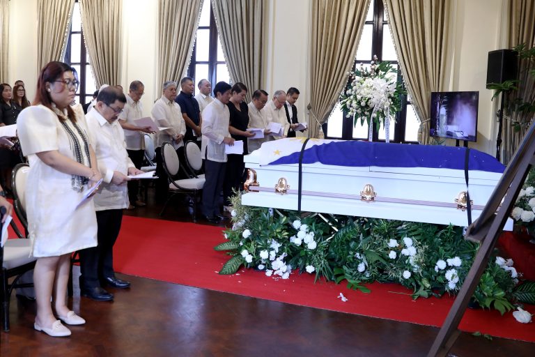 PBBM leads necrological service for DMW chief ‘Toots’ Ople, says vacated position will be too large to fill