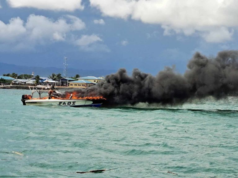 Speedboat catches fire off Zamboanga City waters