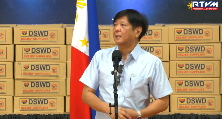 PBBM leads distribution of gov’t aid to Pampanga residents