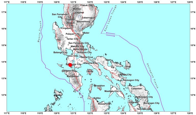 Magnitude 5 quake hits Calaca, Batangas