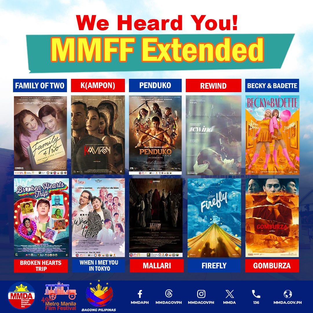 MMFF 2023 gross surpasses P1 billion, extends film showing PTV News