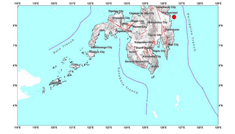 Magnitude 5.7 quake hits Surigao del Sur