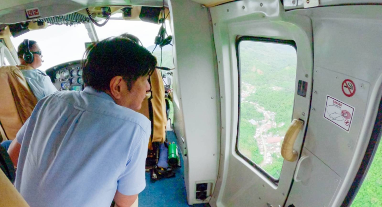PBBM aerial inspection in Davao