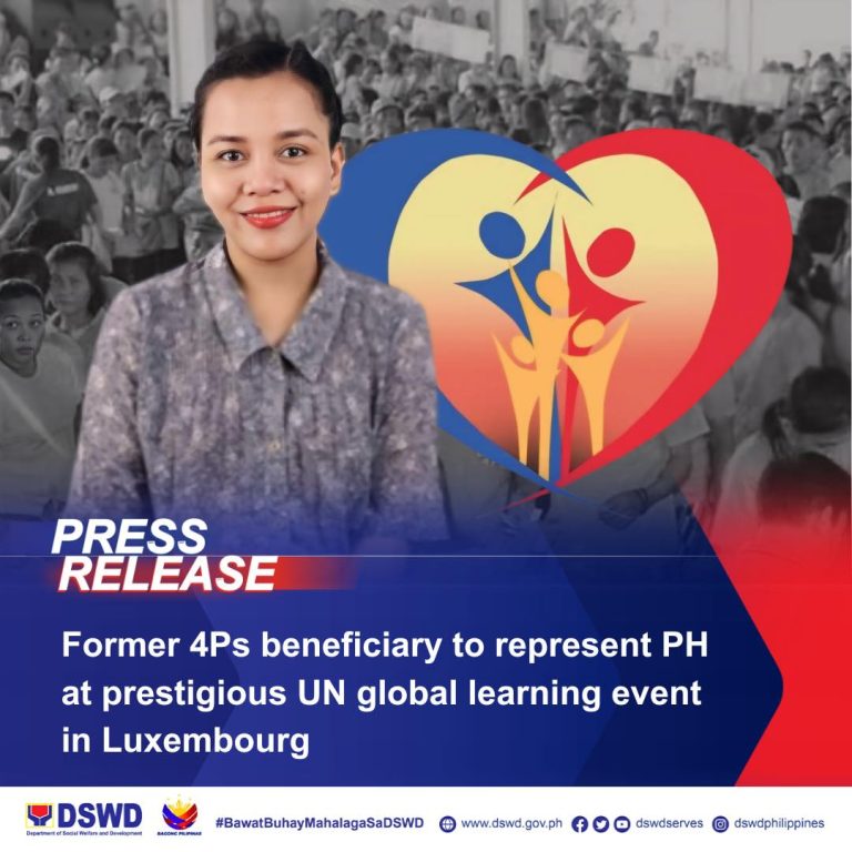 Former 4Ps beneficiary to represent PH in Luxembourg UN event
