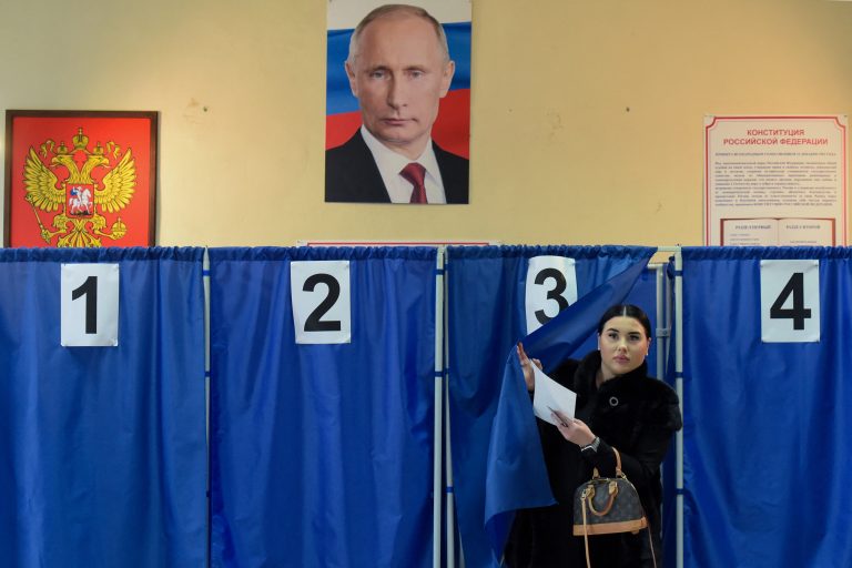 Russia hails ‘record’ win for Putin in vote with no opposition