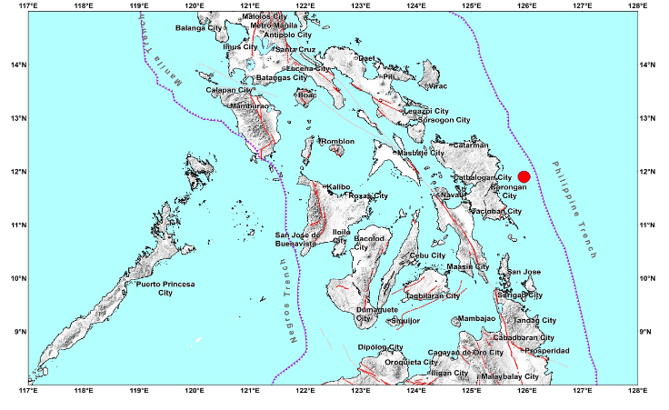Above 5.0-magnitude quakes jolt Davao de Oro, Eastern Samar towns