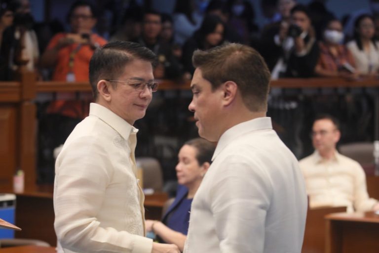 Senate President Francis Chiz Escudero and former SP Juan Miguel Migz Zubiri