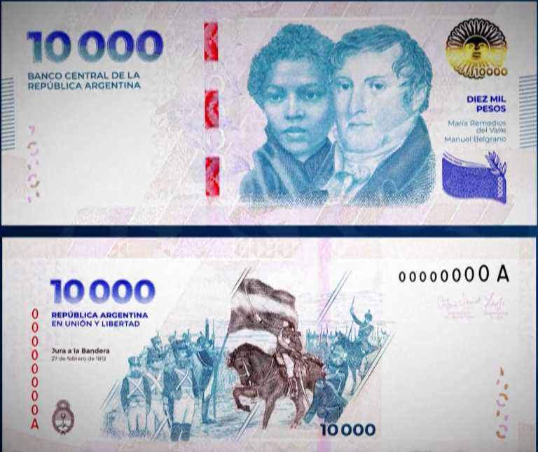 10,000 peso-bill Argentina