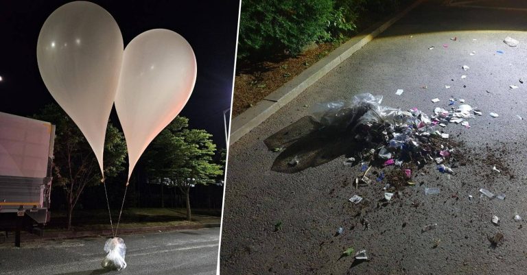 North Korea sends poop-filled balloons into South