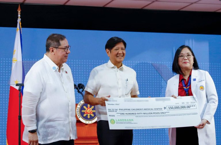 Marcos donates P150-M to PH Children’s Medical Center