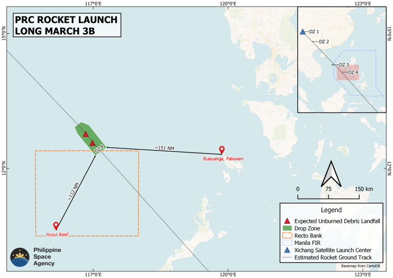 PhilSA confirms launch of Chinese rocket anew