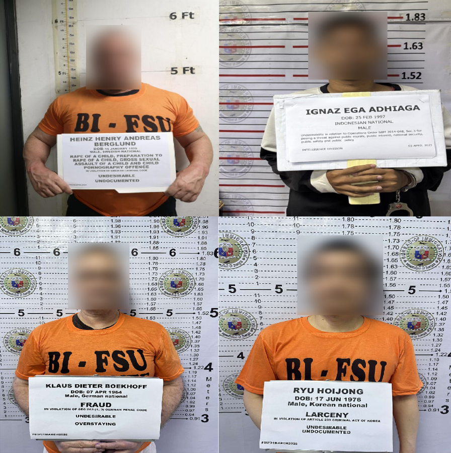 BI nabs foreign sex tourists, alien fugitives in separate ops