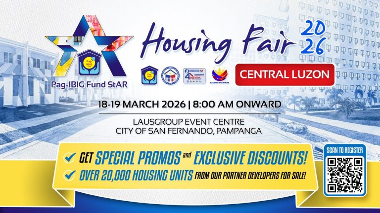 Pag-IBIG Fund Central Luzon housing fair in Pampanga to feature over 20K homes