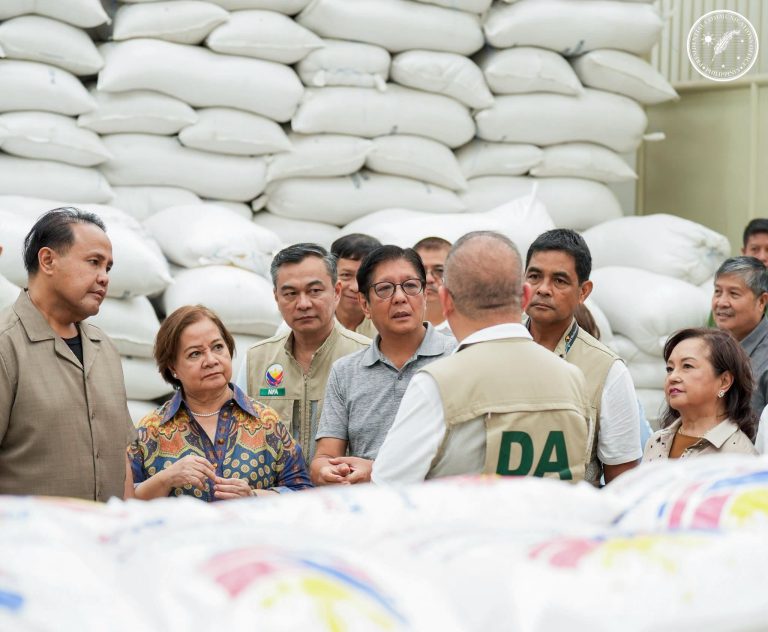 PBBM inspects Pampanga food security complex, distributes aid