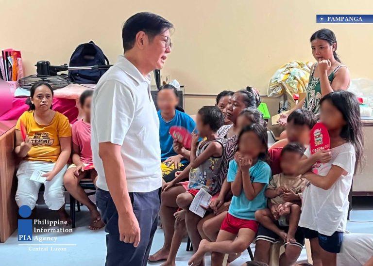 PBBM assures aid for flood-displaced residents in Pampanga