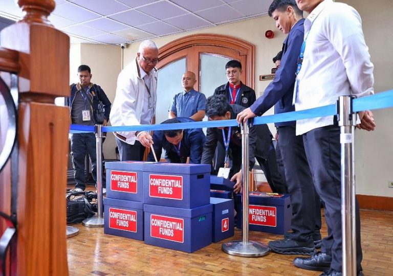 Prosecution presents 15 boxes containing confidential fund records